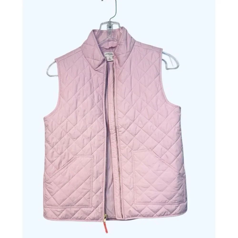 CrewCuts Quilted Vest Full Zip Pink Sz. 12 Lightweight Active Outdoors
